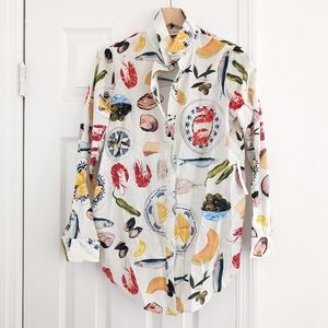 NWT Lisa Says Gah tapas button up